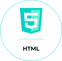 HTML icon representing proficiency in Hypertext Markup Language.